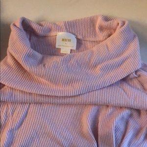 Mauve by Anthropologie pink ribbed sweater Size L